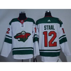 Adidas Minnesota Wild 12 Eric Staal White Road Authentic Stitched NHL Jersey