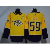 Adidas Nashville Predators 59 Roman Josi Yellow Home Authentic Stitched NHL Jersey