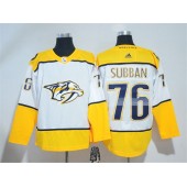 Adidas Nashville Predators 76 P.K Subban White Road Authentic Stitched NHL Jersey