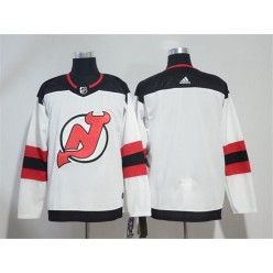 Adidas New Jersey Devils Blank White Road Authentic Stitched NHL Jersey