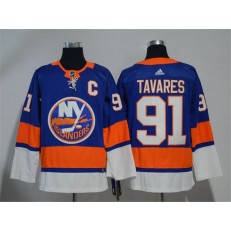Adidas New York Islanders 91 John Tavares Royal Blue Home Authentic Stitched NHL Jersey
