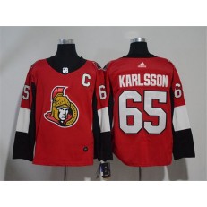 Adidas Ottawa Senators 65 Erik Karlsson Red Home Authentic Stitched NHL Jersey