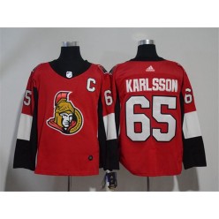 Adidas Ottawa Senators 65 Erik Karlsson Red Home Authentic Stitched NHL Jersey