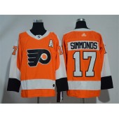 Adidas Philadelphia Flyers 17 Wayne Simmonds Orange Home Authentic Stitched NHL Jersey