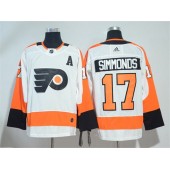 Adidas Philadelphia Flyers 17 Wayne Simmonds White Road Authentic Stitched NHL Jersey