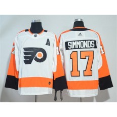 Adidas Philadelphia Flyers 17 Wayne Simmonds White Road Authentic Stitched NHL Jersey