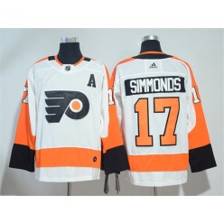 Adidas Philadelphia Flyers 17 Wayne Simmonds White Road Authentic Stitched NHL Jersey