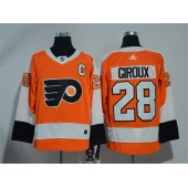 Adidas Philadelphia Flyers 28 Claude Giroux Orange Home Authentic Stitched NHL Jersey