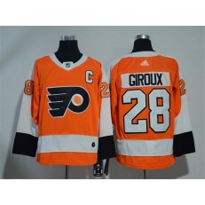 Adidas Philadelphia Flyers 28 Claude Giroux Orange Home Authentic Stitched NHL Jersey