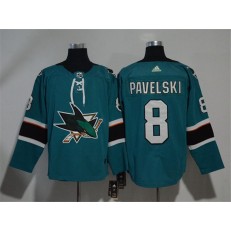 Adidas San Jose Sharks 8 Joe Pavelski Teal Home Authentic Stitched NHL Jersey