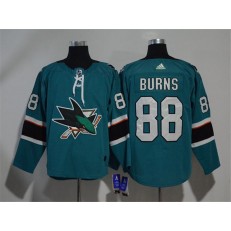 Adidas San Jose Sharks 88 Brent Burns Teal Home Authentic Stitched NHL Jersey