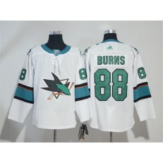 Adidas San Jose Sharks 88 Brent Burns White Road Authentic Stitched NHL Jersey