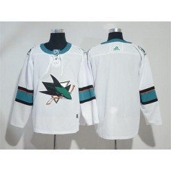 Adidas San Jose Sharks Blank White Road Authentic Stitched NHL Jersey