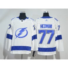 Adidas Tampa Bay Lightning 77 Victor Hedman White Road Authentic Stitched NHL Jersey
