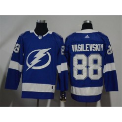 Adidas Tampa Bay Lightning 88 Andrei Vasilevskiy Blue Home Authentic Stitched NHL Jersey