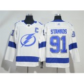 Adidas Tampa Bay Lightning 91 Steven Stamkos White Road Authentic Stitched NHL Jersey
