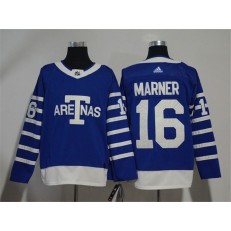 Adidas Toronto Maple Leafs 16 Mitchell Marner Blue Authentic 1918 Arenas Throwback Stitched NHL Jersey