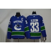 Adidas Vancouver Canucks 33 Henrik Sedin Blue Home Authentic Stitched NHL Jersey