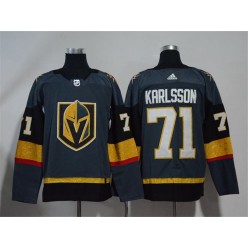 Adidas Vegas Golden Knights 71 William Karlsson Grey Home Authentic Stitched NHL Jersey