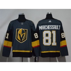 Adidas Vegas Golden Knights 81 Jonathan Marchessault Grey Home Authentic Stitched NHL Jersey