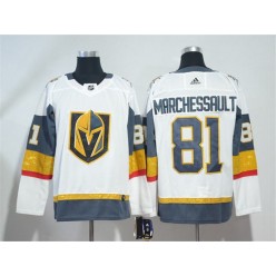 Adidas Vegas Golden Knights 81 Jonathan Marchessault White Road Authentic Stitched NHL Jersey