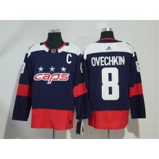 Adidas Washington Capitals 8 Alex Ovechkin Navy Authentic 2018 Stadium Series Stitched NHL Jersey