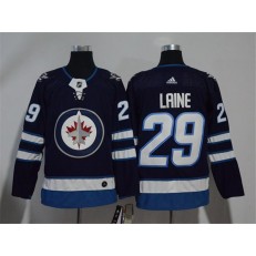 Adidas Winnipeg Jets 29 Patrik Laine Navy Blue Home Authentic Stitched NHL Jersey