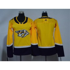 Women Adidas Nashville Predators Blank Yellow Home Authentic Stitched NHL Jersey