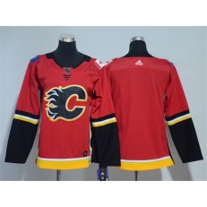 Youth Adidas Calgary Flames Blank Red Home Authentic Stitched NHL Jersey