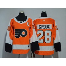 Youth Adidas Philadelphia Flyers 28 Claude Giroux Orange Home Authentic Stitched NHL Jersey