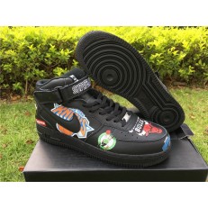 SUPREME X NBA X NIKE AIR FORCE 1 MID BLACK