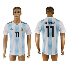Argentina 11 DI MARIA Home 2018 FIFA World Cup Thailand Soccer Jersey