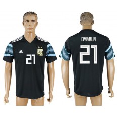 Argentina 21 DYBALA Away 2018 FIFA World Cup Thailand Soccer Jersey