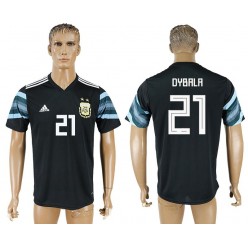 Argentina 21 DYBALA Away 2018 FIFA World Cup Thailand Soccer Jersey
