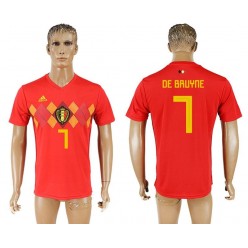 Belgium 7 DE BRUYNE Home 2018 FIFA World Cup Thailand Soccer Jersey