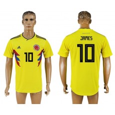 Colombia 10 JAMES Home 2018 FIFA World Cup Thailand Soccer Jersey