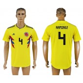 Colombia 4 RAMIREZ Home 2018 FIFA World Cup Thailand Soccer Jersey