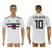 Mexico 10 G. DOS SANTOS Away 2018 FIFA World Cup Thailand Soccer Jersey