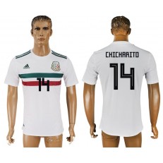 Mexico 14 CHICHARITO Away 2018 FIFA World Cup Thailand Soccer Jersey