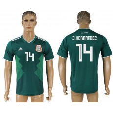 Mexico 14 J. HERNANDEZ Home 2018 FIFA World Cup Thailand Soccer Jersey