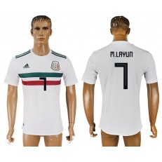 Mexico 7 M. LAYUN Away 2018 FIFA World Cup Thailand Soccer Jersey