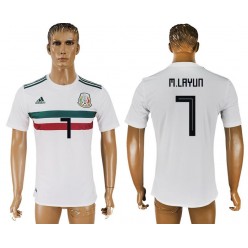 Mexico 7 M. LAYUN Away 2018 FIFA World Cup Thailand Soccer Jersey