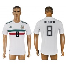 Mexico 8 H. LOZANO Away 2018 FIFA World Cup Thailand Soccer Jersey