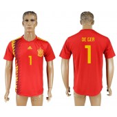 Spain 1 DE GEA Home 2018 FIFA World Cup Thailand Soccer Jersey