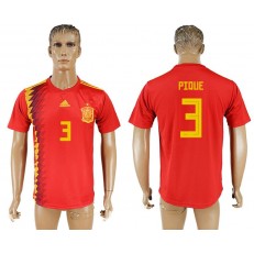 Spain 3 PIDUE Home 2018 FIFA World Cup Thailand Soccer Jersey