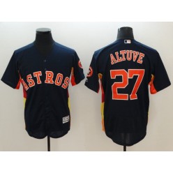 MLB Houston Astros 27 Jose Altuve Navy Blue Flexbase Authentic Collection Stitched Men Jersey
