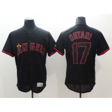 MLB Los Angeles Angels 17 Shohei Ohtani Black Flexbase Men Jersey