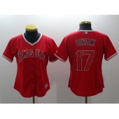 MLB Los Angeles Angels 17 Shohei Ohtani Red Alternate Stitched Women Jersey