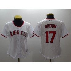 MLB Los Angeles Angels 17 Shohei Ohtani White Home Stitched Women Jersey