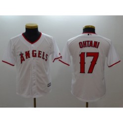 MLB Los Angeles Angels 17 Shohei Ohtani White Home Stitched Youth Jersey